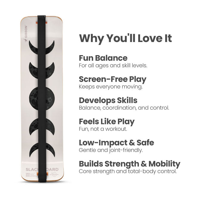 Gibbon Moon SlackBoard with text for why you'll love it